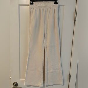 Cream Flared Pants